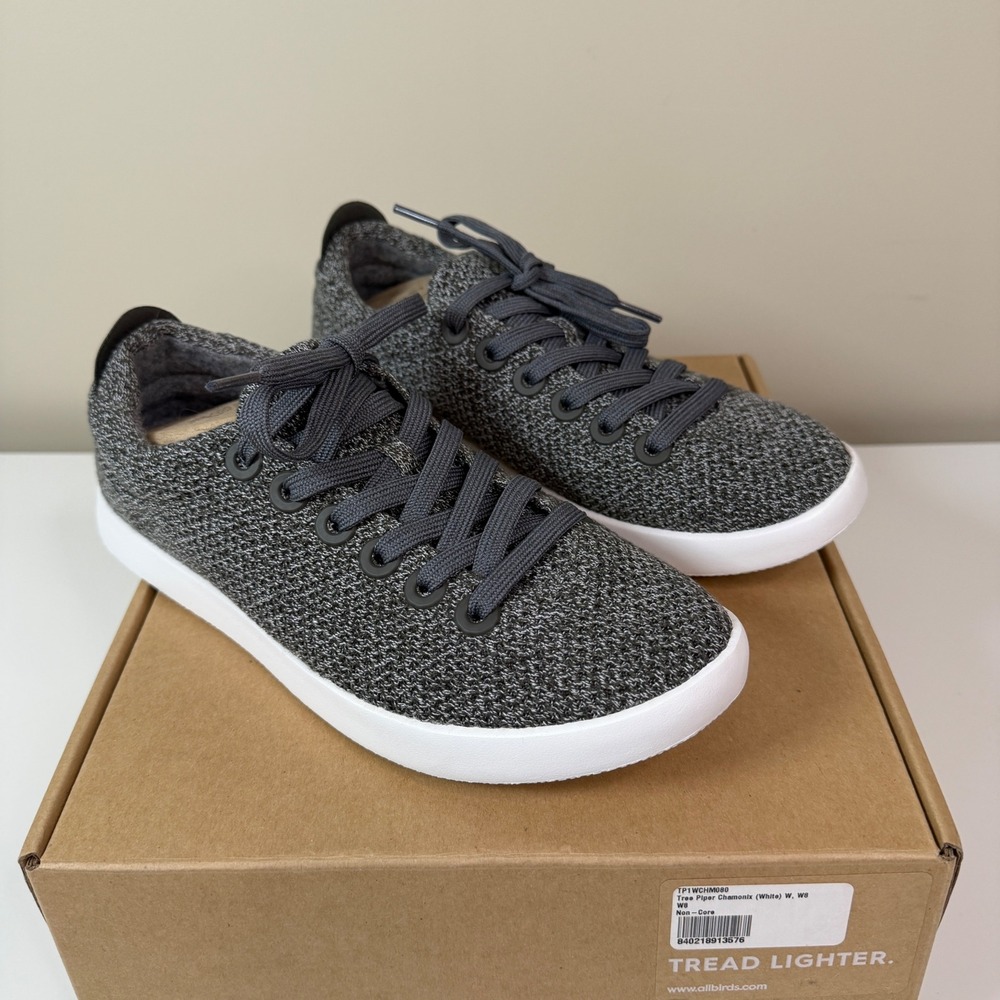 Allbirds Tree Piper Size 8 Gray Sustainable Breathable Sneakers Comfy